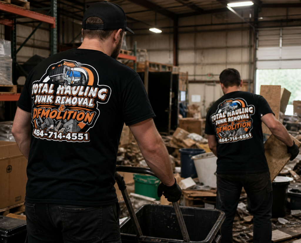 TOTAL HAULING Warehouse cleanout
